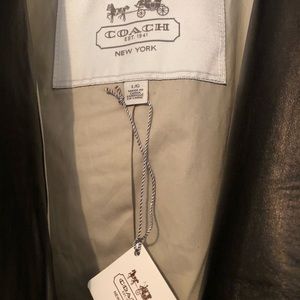 NWT! Coach leather and cotton Motorcycle jacket